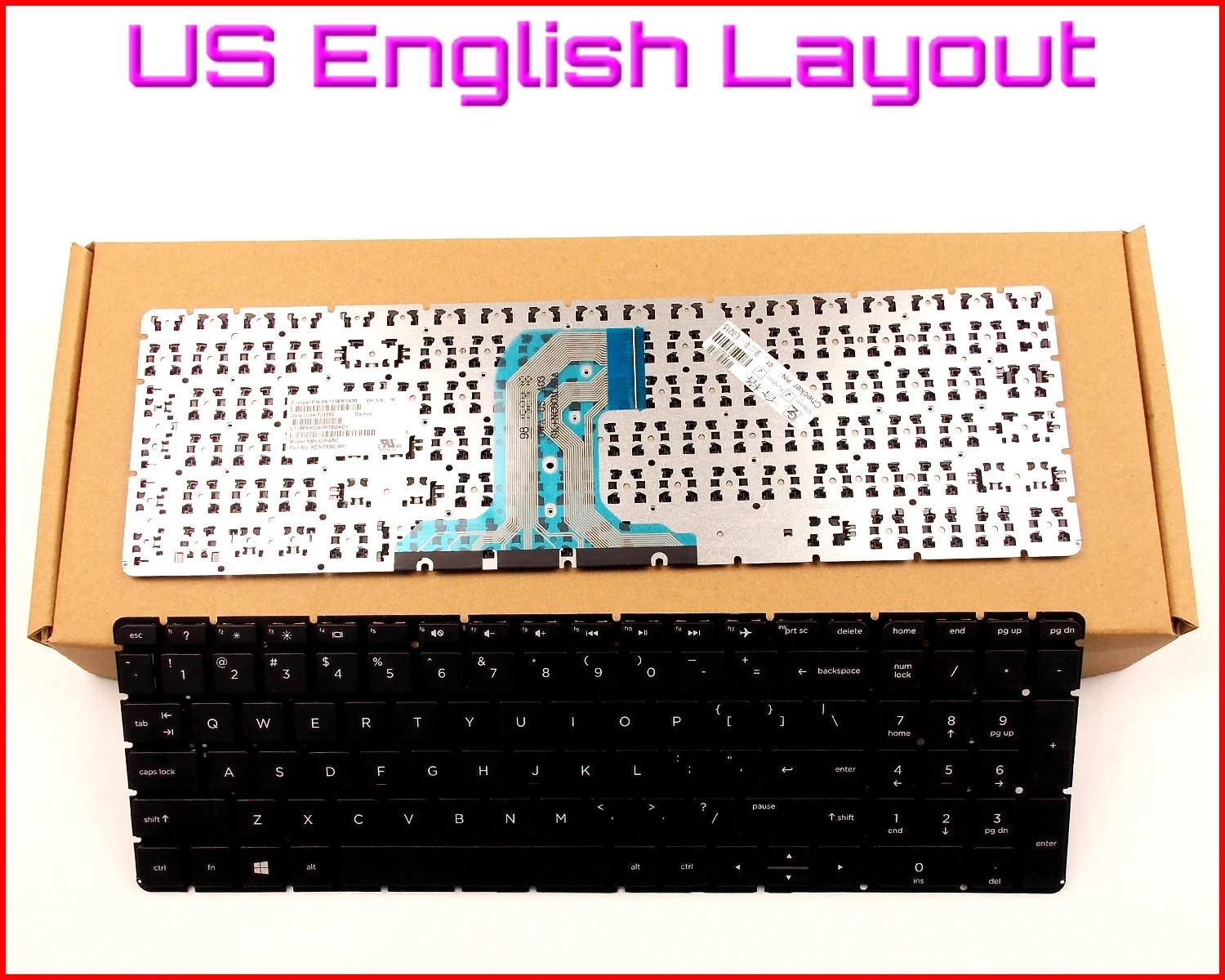 Новая клавиатура Английской версии для ноутбука HP Pavilion 15-af022au 15-ac040nd 15-ac052nw 15-ac072nw 15-af001nq Без рамки0