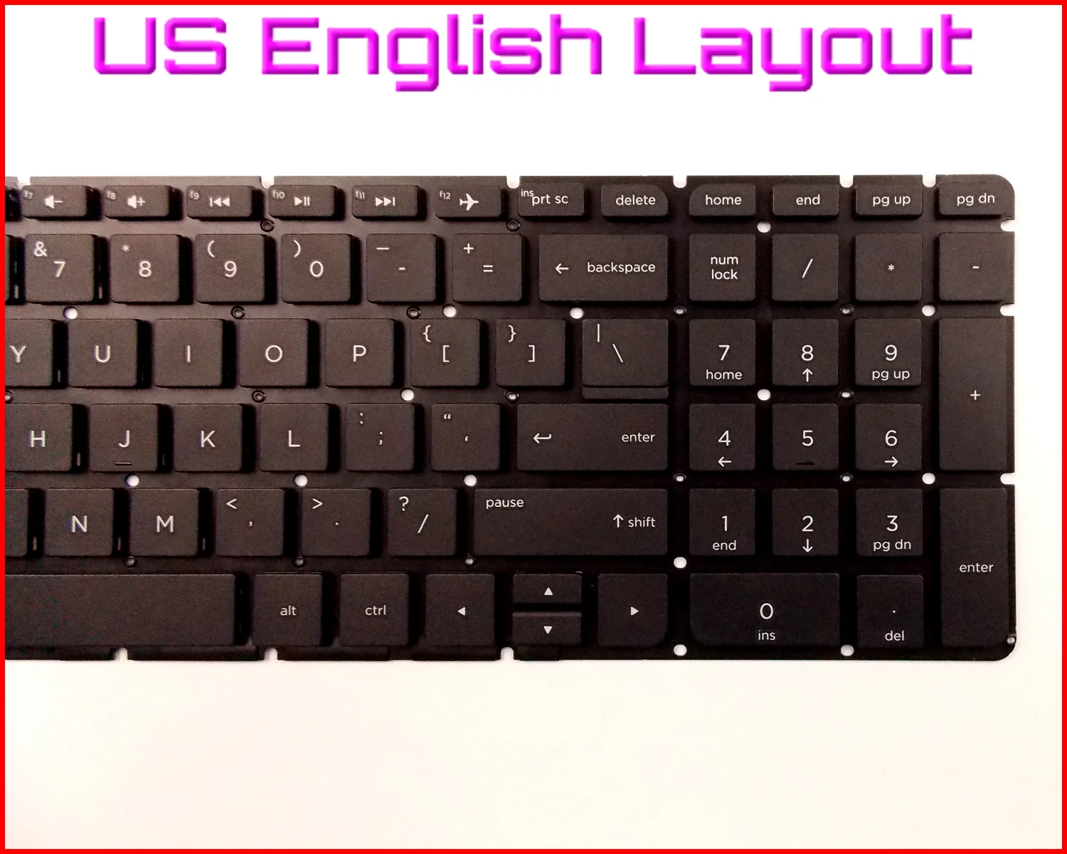 Новая клавиатура Английской версии для ноутбука HP Pavilion 15-af022au 15-ac040nd 15-ac052nw 15-ac072nw 15-af001nq Без рамки3