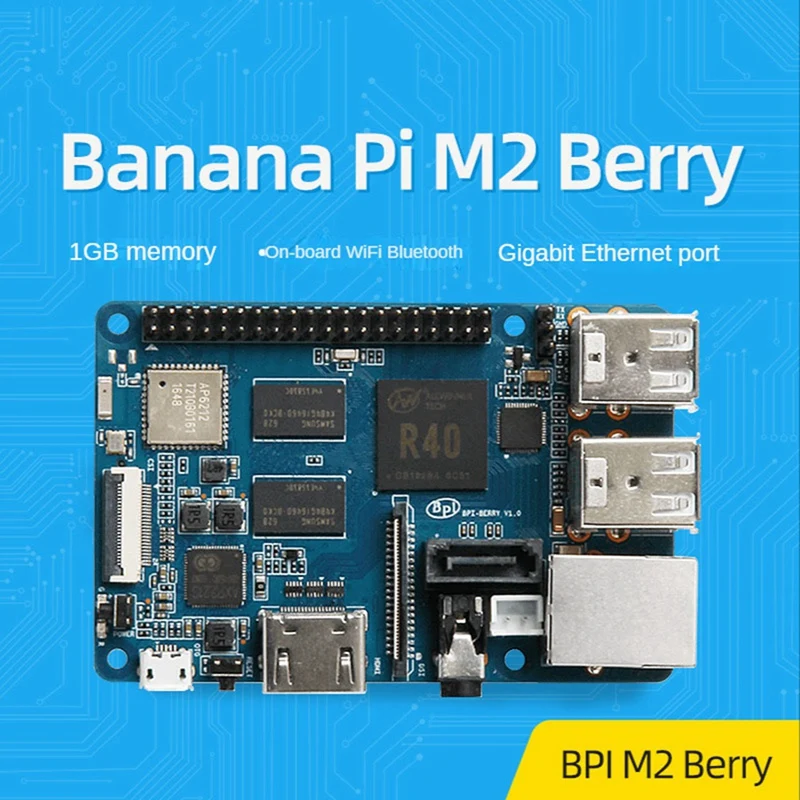Новинка Для Banana Pi BPI-M2 Berry 1 ГБ DDR3 Плата развития С камерой OV5640 Wifi BT Порт SATA Того же Размера, что и для Raspberry Pi 34