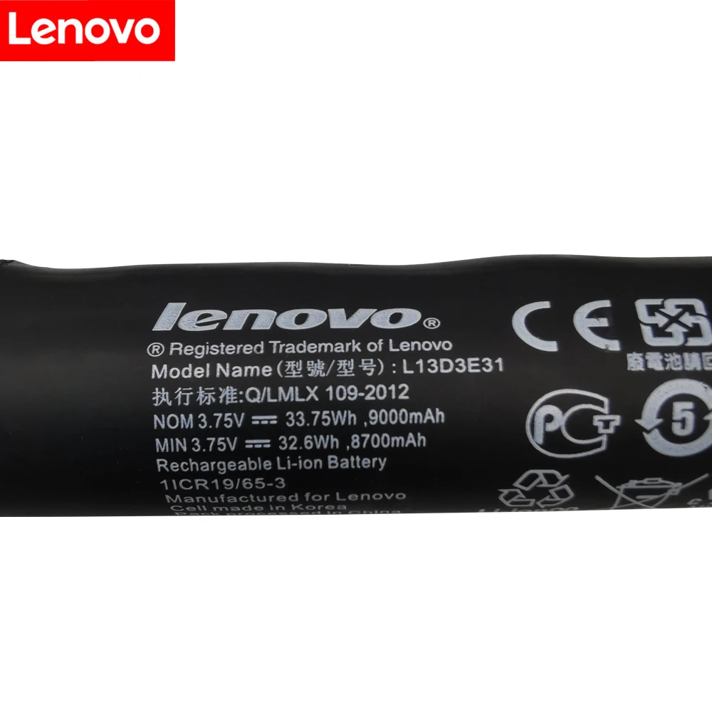 Новый Оригинальный аккумулятор 9000 мАч L13D3E31 для телефона Lenovo Yoga 10 B8000 B8080 B8000-F B8000-H B8080-H B8080-F L13C3E31 В наличии1
