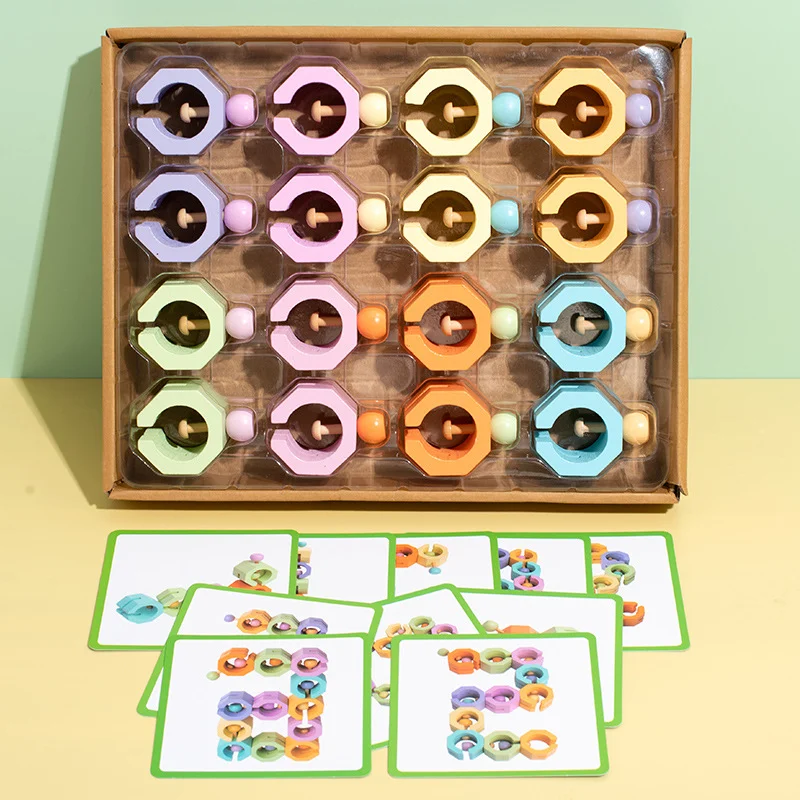 Новый набор деревянных строительных блоков Для тренировки логического мышления, Универсальные игрушки для развития интеллекта, Развивающие Обучающие игрушки0