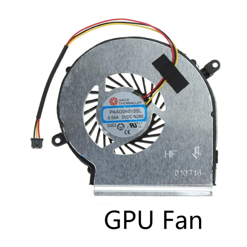 Ноутбук Процессор GPU Вентилятор Для MSI GE72 GE62 PE60 PE70 GL62 GL72 2QD 2QE 2QF 007X 053X 216XCN Кулер PAAD06015SL DC5V 0.55A Радиатор1