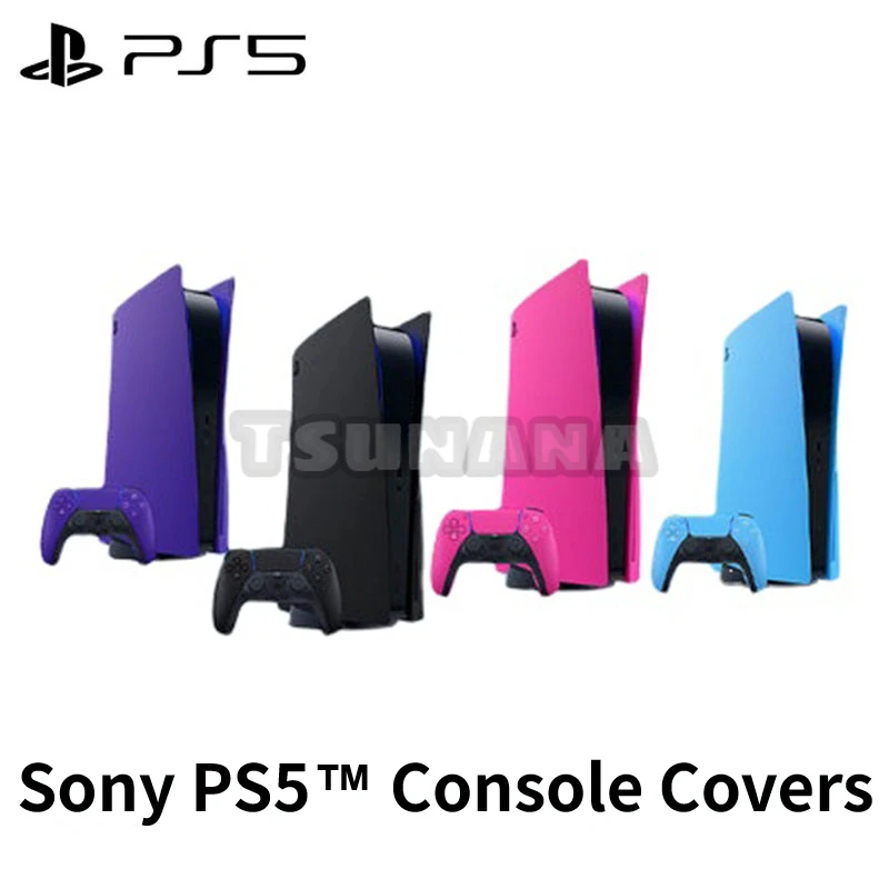 Оригинальные чехлы для консоли Sony PS5 PlayStation 5, корпус Из черного твердого пластика, лицевые панели, сменные пластины для кожи, Аксессуары1