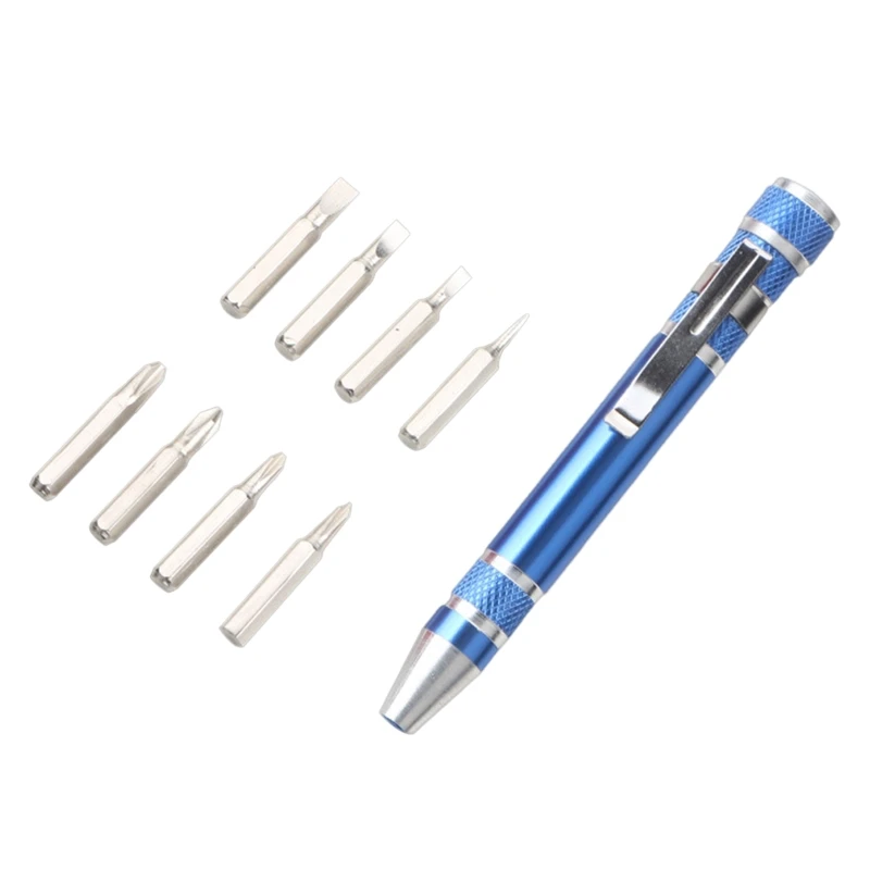 Отвертка в форме ручки, легко заменяемые отвертки, Магнитная карманная отвертка4