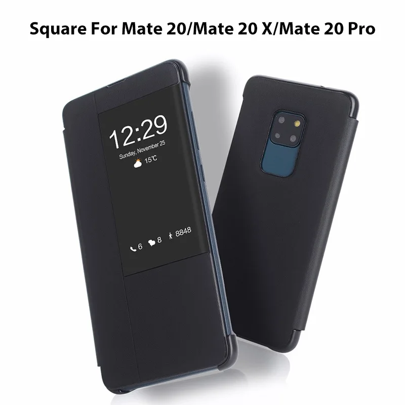 Откидная Крышка Кожаный Чехол Для Телефона Huawei P30 Pro P20 Lite Mate 20 Lite X Автоматический Режим Сна Пробуждение Откидная Крышка Smart View Fundas Capa5
