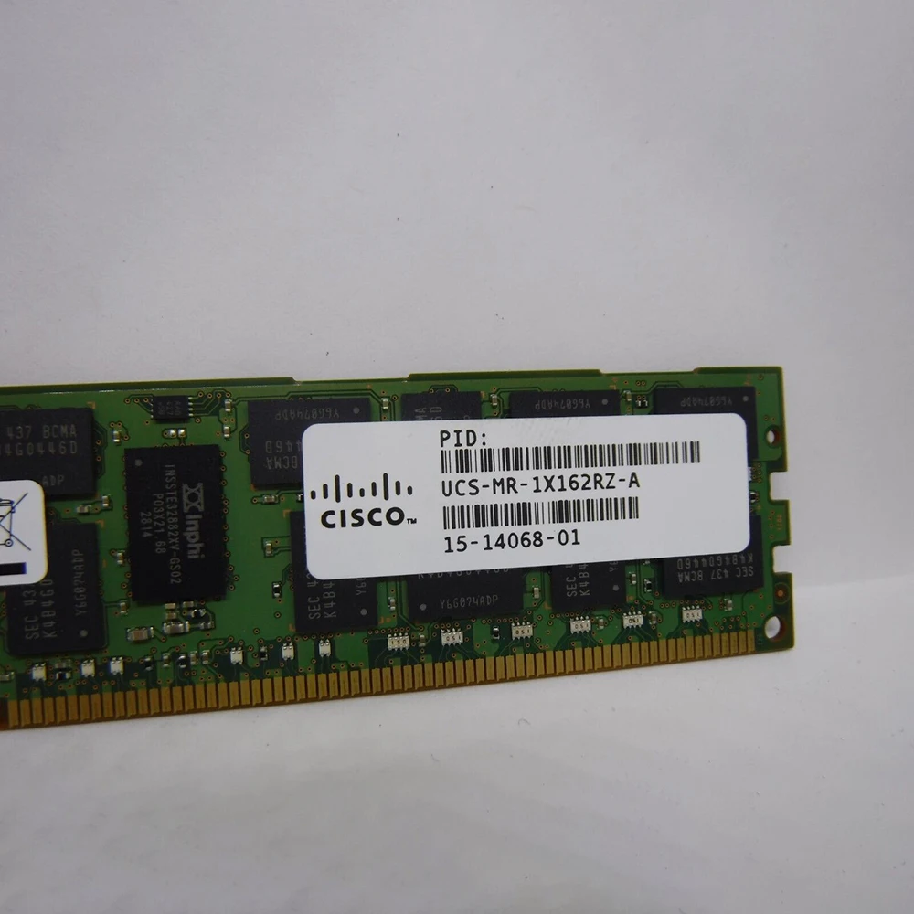 Отлично работает Быстрая доставка для Cisco UCS-MR-1X162RZ-A 16GB RAM PC3-149000R DDR3-1866 MHZ-2RX4 Memory DIMM ECC Высокого качества2