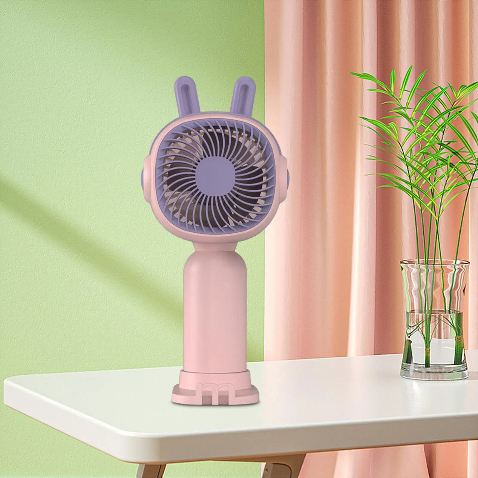 Персональный вентилятор с подставкой для телефона, освежающий ветер, Мини-маленький ручной вентилятор, Настольный охлаждающий вентилятор для занятий спортом, пеших прогулок, кухни на открытом воздухе3