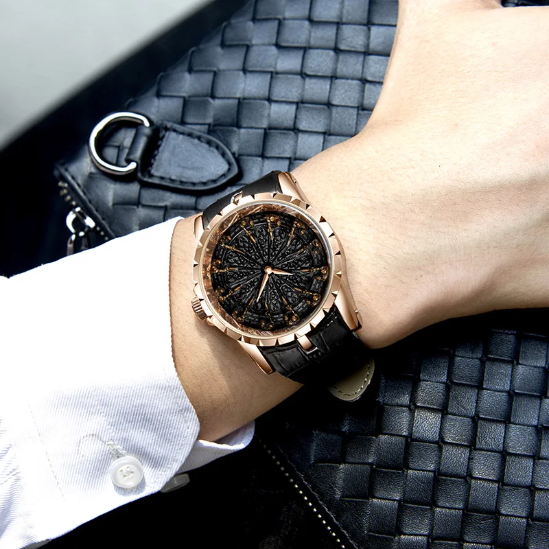 Повседневные спортивные часы ONOLA для мужчин, лучший бренд класса Люкс, военные кожаные модные наручные часы с хронографом3