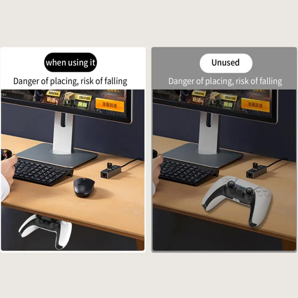 Подвесной кронштейн геймпада для портативного игрового контроллера PS5/PS4, Подвесной Стеллаж для хранения, держатель консоли, Подставка для игровых аксессуаров4