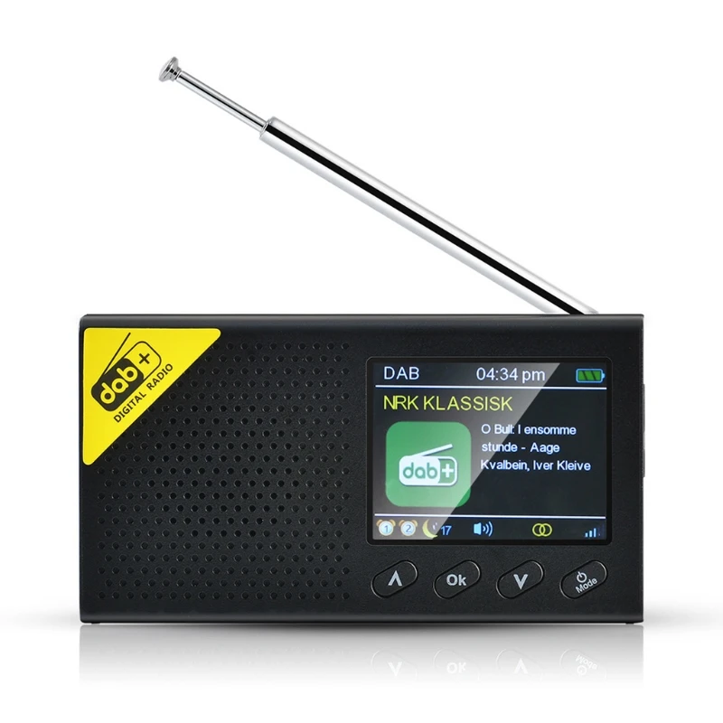 Портативное цифровое радио Bluetooth DAB / DAB + и FM-приемник, Перезаряжаемое Легкое домашнее радио3