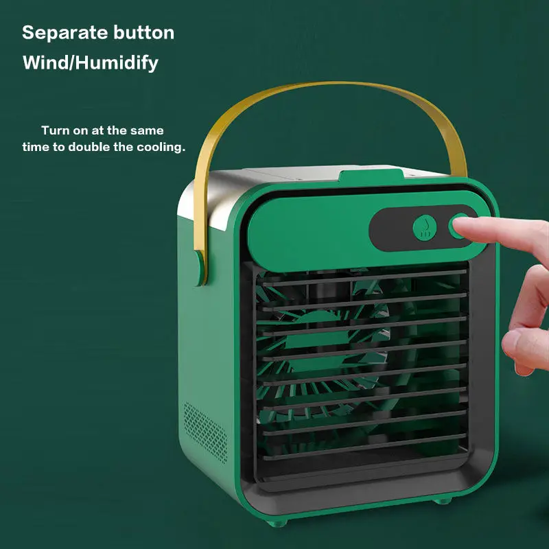 Портативный Вентилятор кондиционера CICODNI Мини-охлаждающий вентилятор, Испарительный увлажнитель, Бесшумный настольный охладитель воздуха с USB-зарядкой2