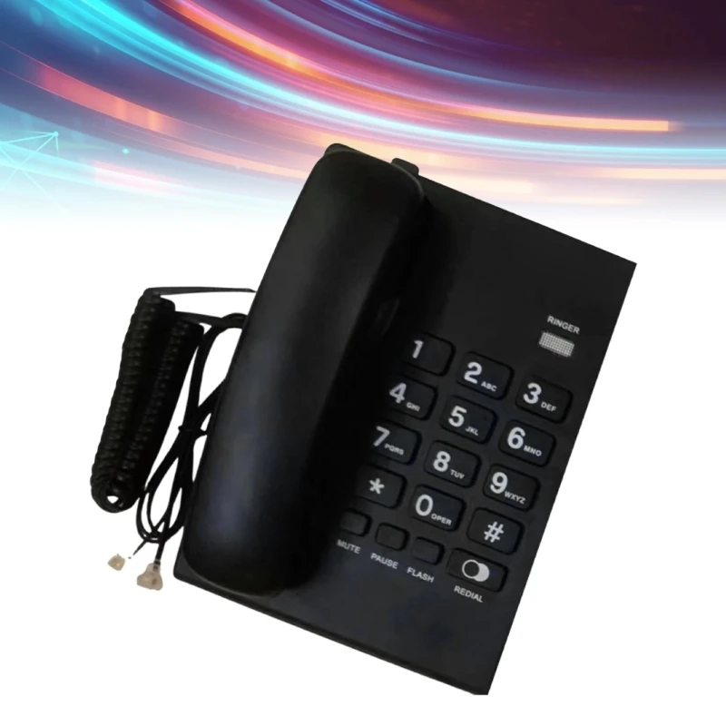 Проводной стационарный телефон С большой кнопкой Для домашнего использования, Гостиничный Бизнес, настольный стационарный телефон, Винтажные телефоны4
