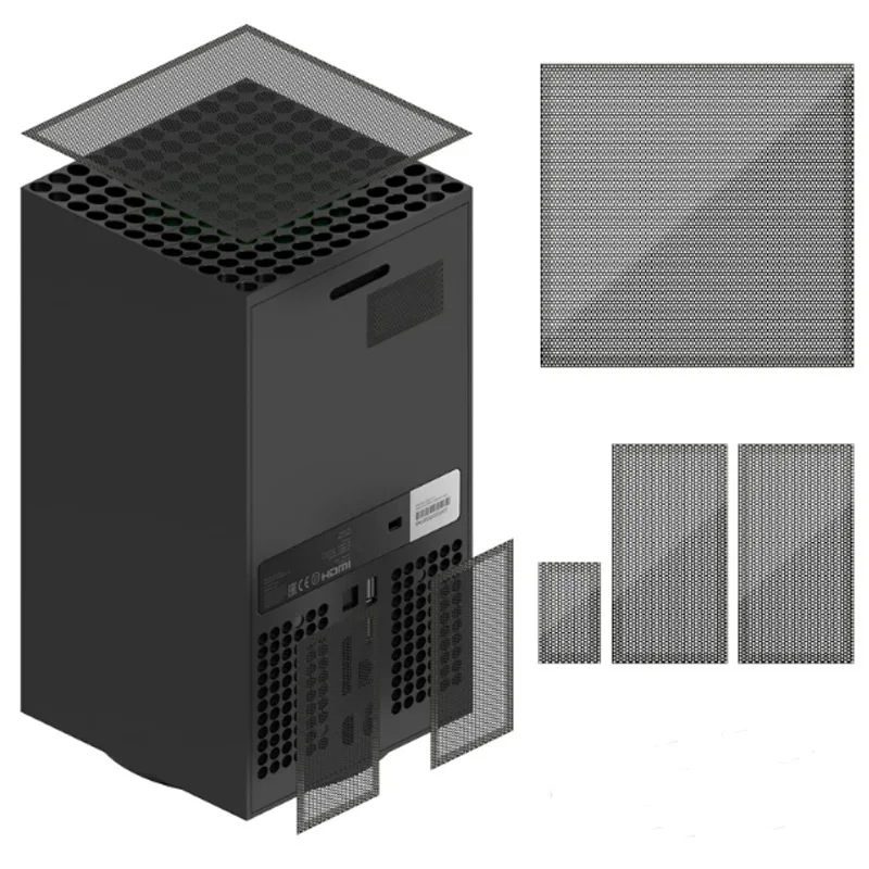 Пылезащитный чехол для Xbox Series X, Фильтр вентилятора охлаждения, Пылезащитный чехол для Аксессуаров Xbox Series X5
