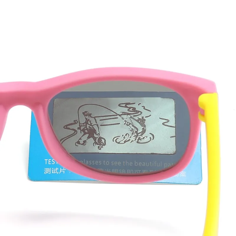Резиновые Поляризованные Солнцезащитные очки Дети TR90 Мальчики Девочки Зеркальные Солнцезащитные очки Polaroid Силиконовые Защитные Очки для детей Baby UV4003