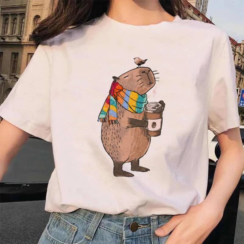 Ретро-универсальная забавная футболка с рисунком кота из мультфильма, Летняя новая женская футболка с коротким рукавом, модная одежда, футболка с рисунком1