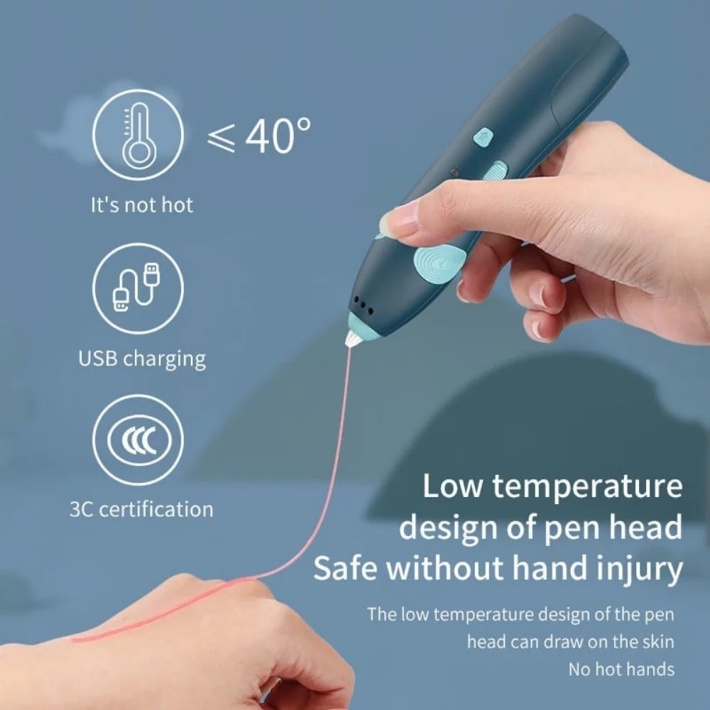 Ручка для 3D-печати Для детей, Беспроводная Низкотемпературная PCL, Каракули, Искусство, Граффити, обучающая игрушка3