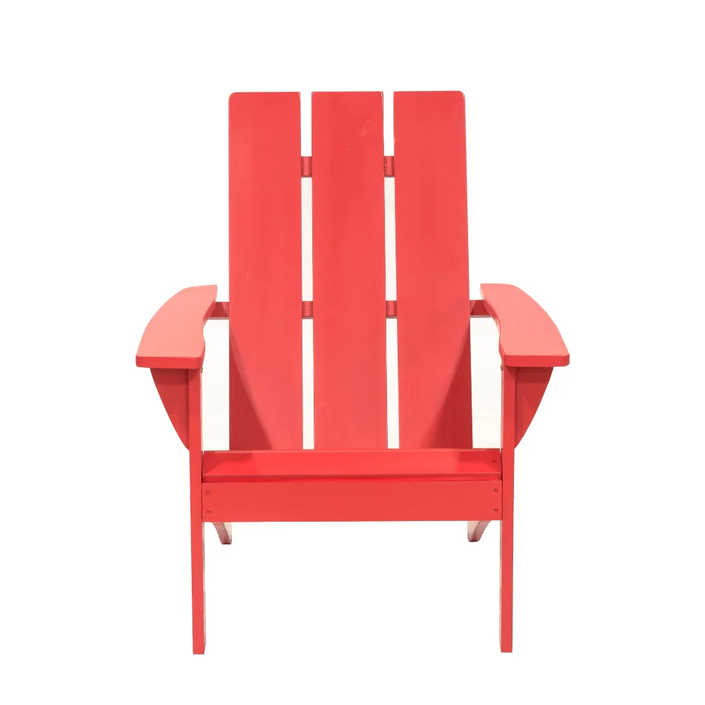 Садовая мебель для внутреннего/наружного дворика, деревянный стул Adirondack, устойчив к атмосферным воздействиям-красный1