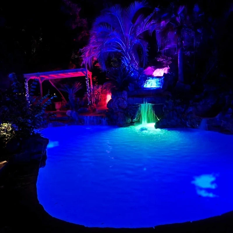 Светильник для бассейна RGB светодиодный Светильник для бассейна с пультом дистанционного управления RGB Многоцветный наружный светодиодный подводный водонепроницаемый светильник IP685