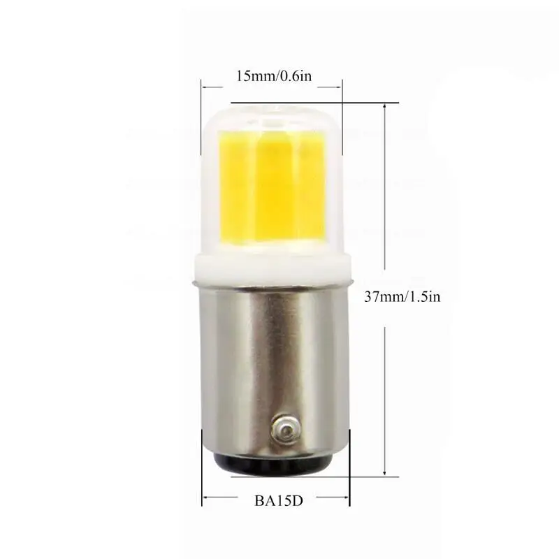 Светодиодные лампы B15, Галогенные Лампы мощностью 7 Вт с регулируемой яркостью, Эквивалент 50 Вт, AC110V/220 В, 12 В BA15 Bin-pin Base, COB Лампы для домашнего освещения2