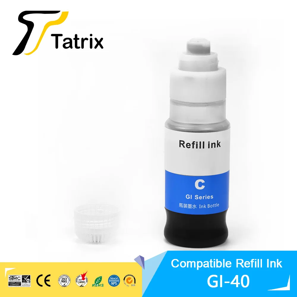 Совместимые чернила для заправки бутылок Tatrix GI-40 GI40 на водной основе для Canon PIXMA G5040 G6040 tinta para impresora для печати чернилами4