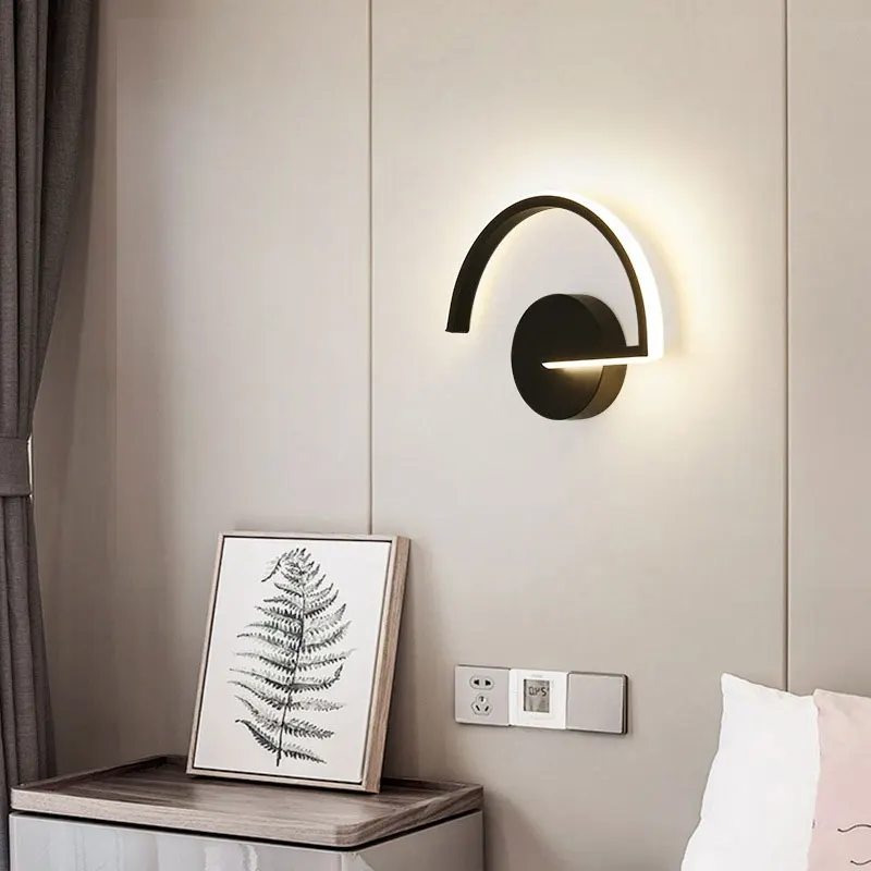 Современная индивидуальность креативность светодиодный настенный светильник внутренний двор коридор спальня настенное бра обустройство дома железный настенный светильник3