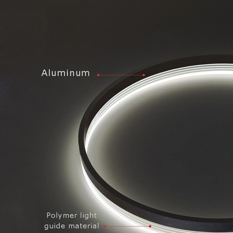 Современное Минималистичное Освещение Спальни Потолочный светильник LED Теплый Белый С Затемнением Акриловый Алюминий Черная краска Квадратное Приспособление для Гостиной5