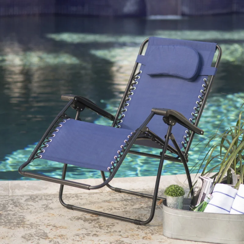 Спортивный негабаритный стул с нулевой гравитацией - Синяя Уличная мебель, Пляжный стул, Уличный стул, Складной стул2