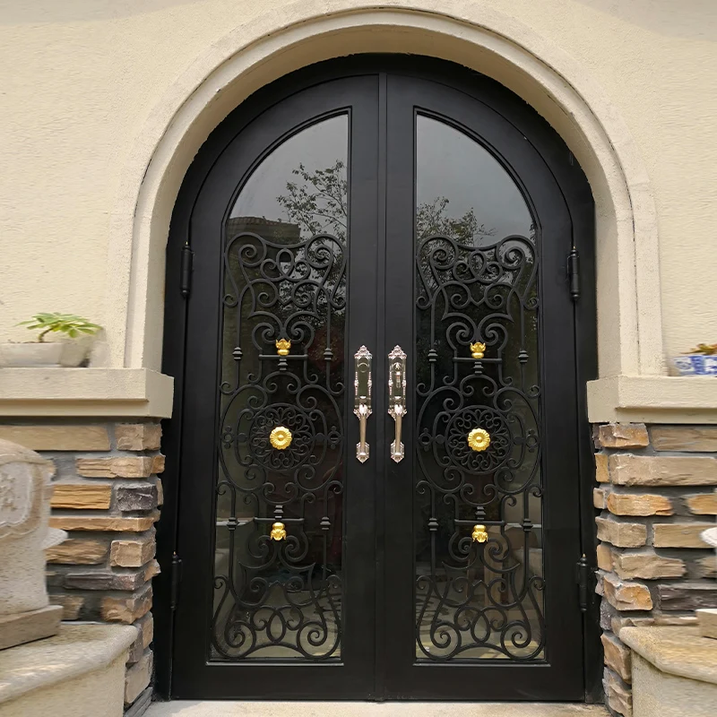 Стальные французские кованые двери Home Villa4