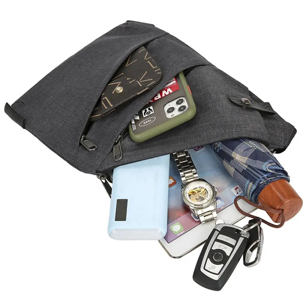 Сумка Через плечо, сумка для мобильного телефона, Маленькая сумка, Защитный карман, Дорожный рюкзак-слинг, уличные сумки, Мужская нагрудная сумка, сумка через плечо4