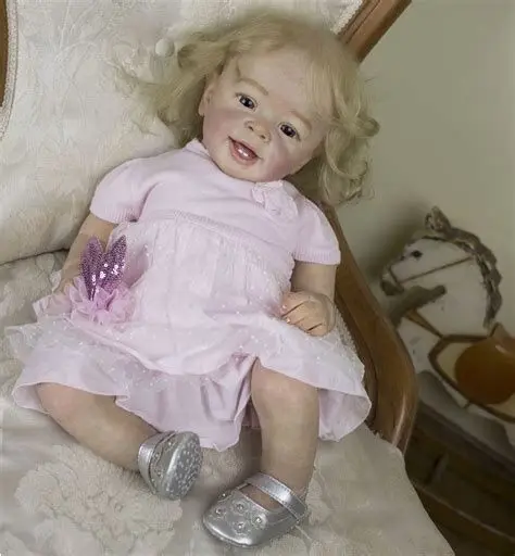 Сэнди 60 см Янник Возрожденная Малышка Принцесса Кукла Светлые Волосы 3D Кожа с Видимыми Венами Высококачественная Коллекционная Художественная кукла4