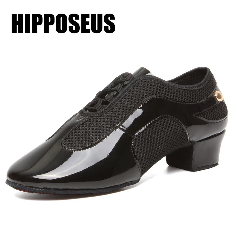 Танцевальная обувь Hipposeus Для мужчин, для Латиноамериканских Танцев, Для женщин, Современная танцевальная обувь для Сальсы, Танго, Джазовых Танцев, Обувь для танцев на квадратном каблуке, мягкая/резиновая подошва0