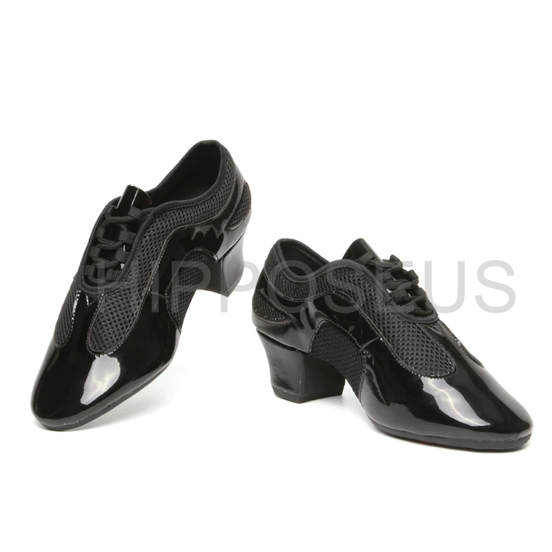 Танцевальная обувь Hipposeus Для мужчин, для Латиноамериканских Танцев, Для женщин, Современная танцевальная обувь для Сальсы, Танго, Джазовых Танцев, Обувь для танцев на квадратном каблуке, мягкая/резиновая подошва2