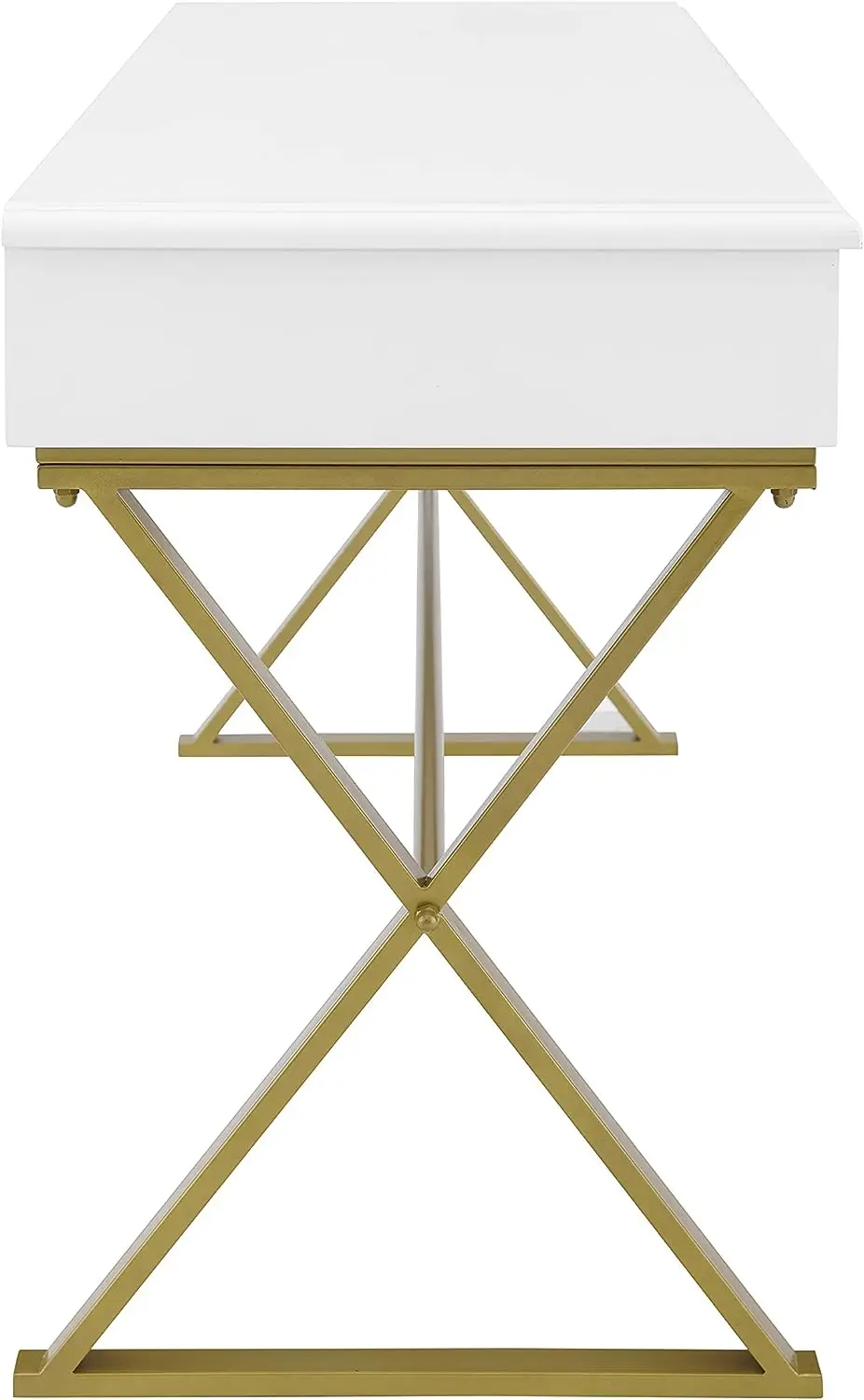 Товары для декора Harli с двумя выдвижными ящиками, белый стол2