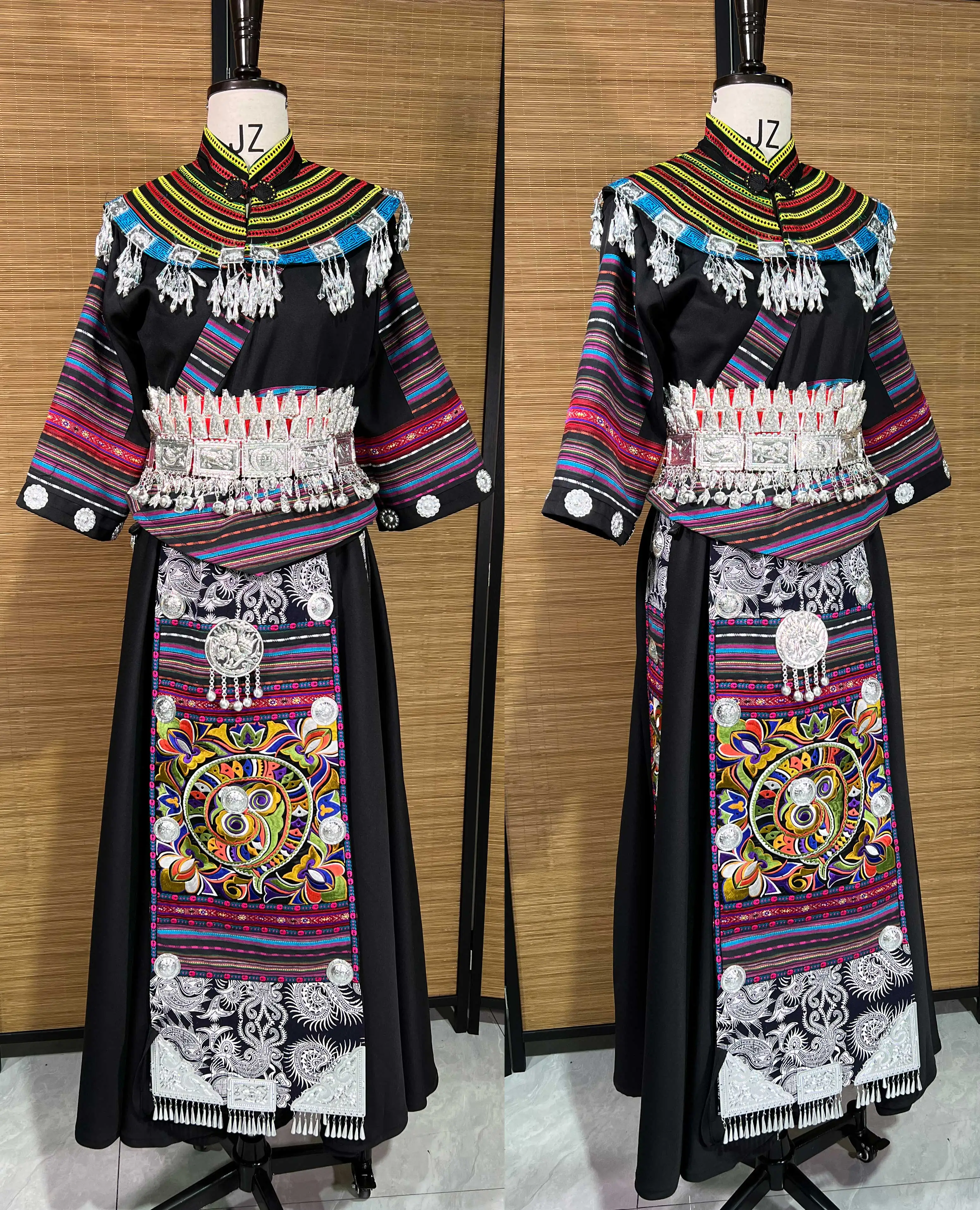 Традиционный праздничный костюм Группы меньшинств, этническая мода, длинное платье из хлопка и льна с нежной вышивкой, дорожные фото-наряды2