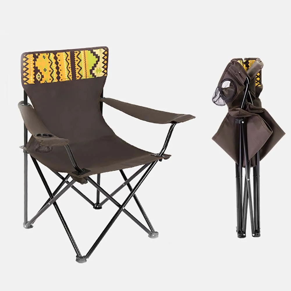Уличный Портативный Складной Стул Походный стул Для хранения печати в национальном стиле Прочный Дизайн сетки с защитой от царапин и износа2