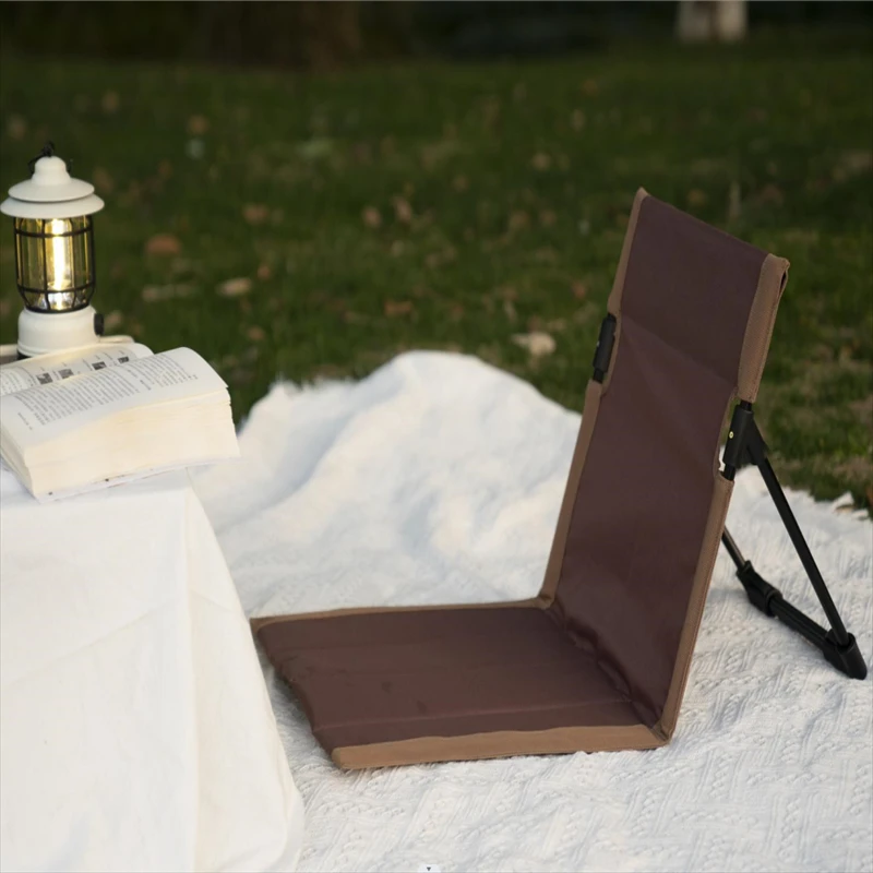 Уличный цельный стул с подушкой для спинки, Складной Стул для кемпинга, Портативный Одноместный Стул для отдыха, Дорожный Пляжный стул2