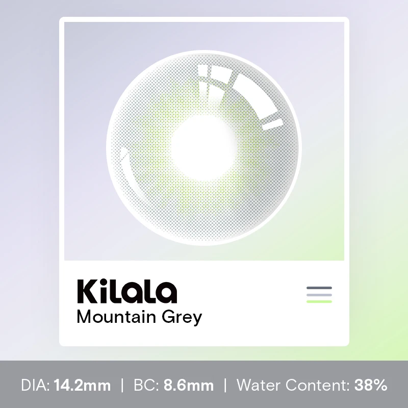 Цветные контактные линзы Kilala Phantom Blue, полугодовые цветные контактные линзы с гиалуроновой кислотой (1 пара/2шт) Мощность: 0.00 ~ -8.005