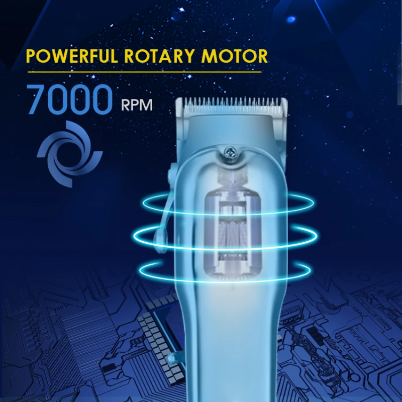 Цельнометаллическая беспроводная машинка для стрижки волос WMARK NG-2037, электрическая машинка для стрижки волос 2500 мАч2