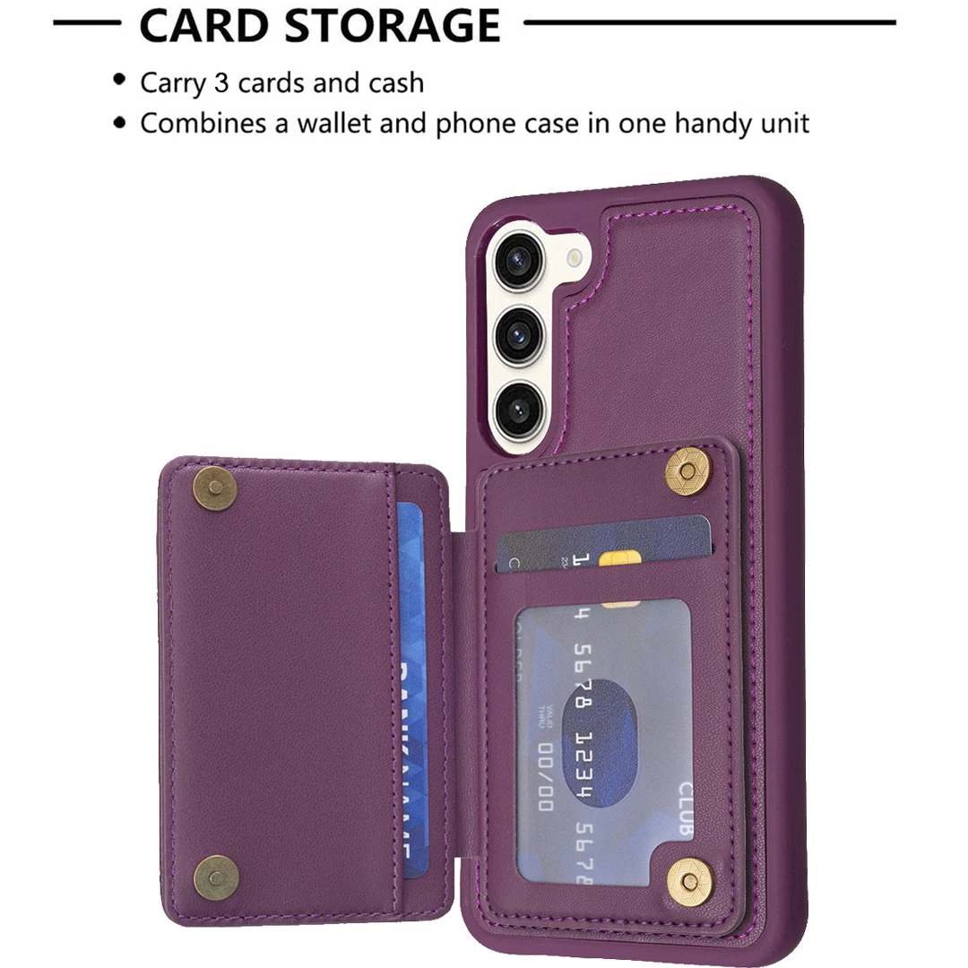 Чехлы для Samsung Galaxy S23 Ultra Case A54 A34 A14 A13 A12 A52 A53 S22 Plus S21 FE, Карман для карт, Чехол-бумажник из Искусственной Кожи2