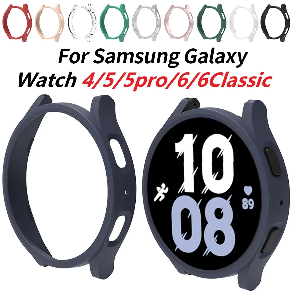 Чехол для Samsung Galaxy Watch 4/5/6 40 мм 44 мм 45 м PC Матовый Защитный Бампер для Часов 6 Classic 43 мм 47 мм Защитная крышка0