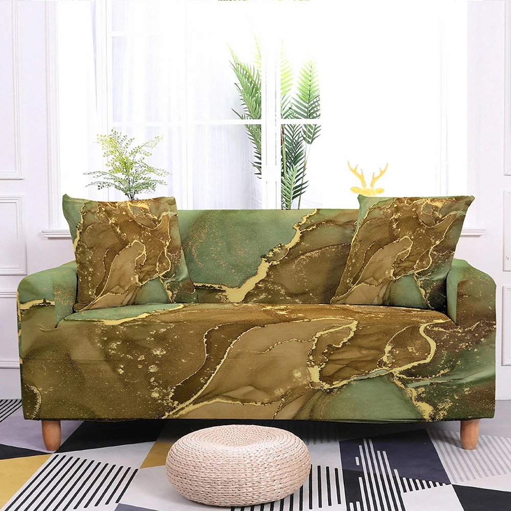 Чехол для дивана с мраморным рисунком, Эластичная ткань из спандекса, чехол для дивана для декора гостиной, Чехол для дивана Премиум Класса класса Люкс2