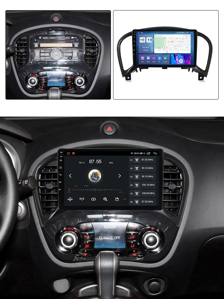 автомобильное радио GPS 4G LTE автомобильный DVD-плеер для Ni-ssan Juke 2010-2014 автомобильное видео WIFI BT аудиосистема AM FM Carplay мультимедиа1
