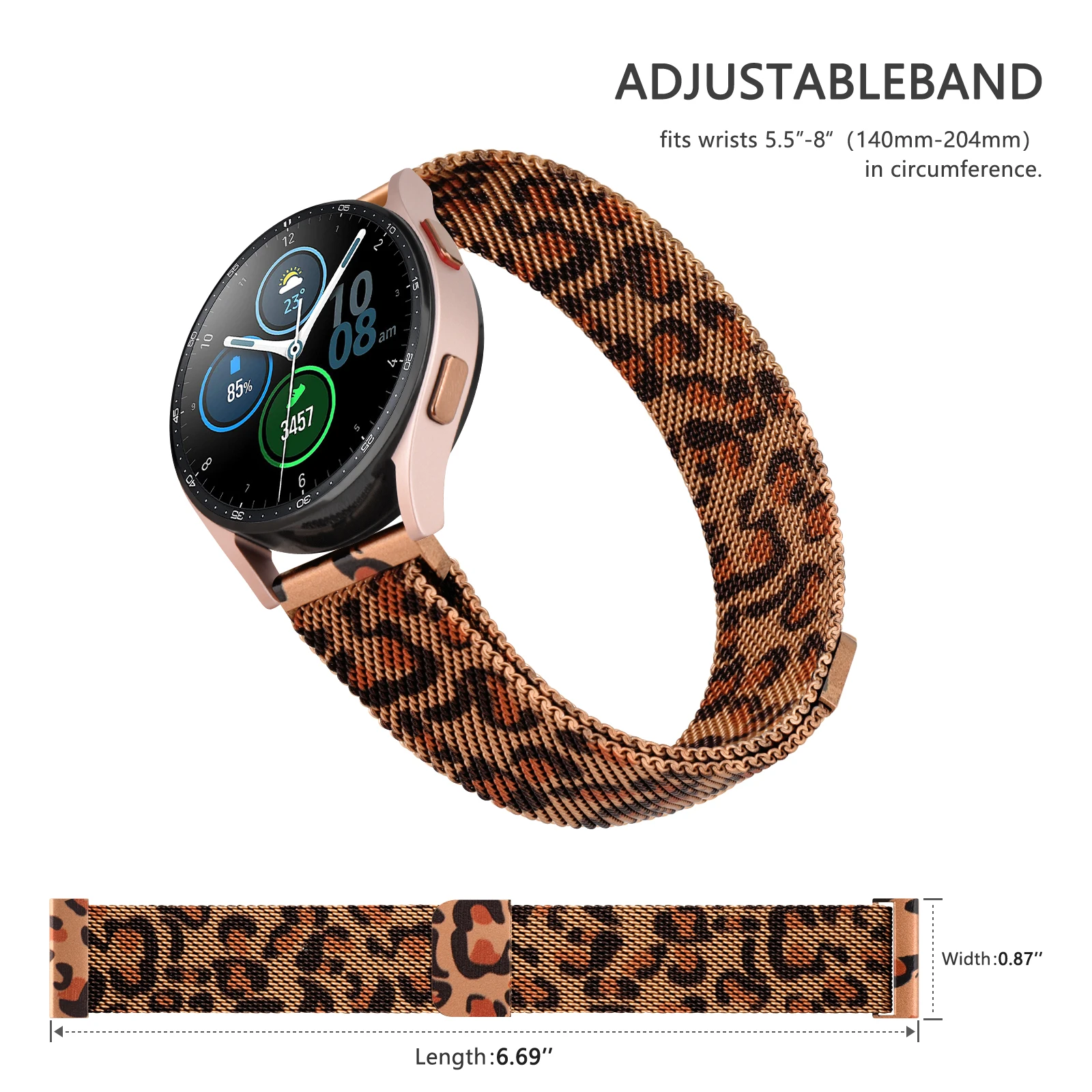 ремешок с магнитной петлей 20 мм 22 мм Для Samsung Galaxy Watch 4/4 Classic/Active 2/Gear S2 S3 Band Браслет для Huawei GT/2/3/ Pro Band3
