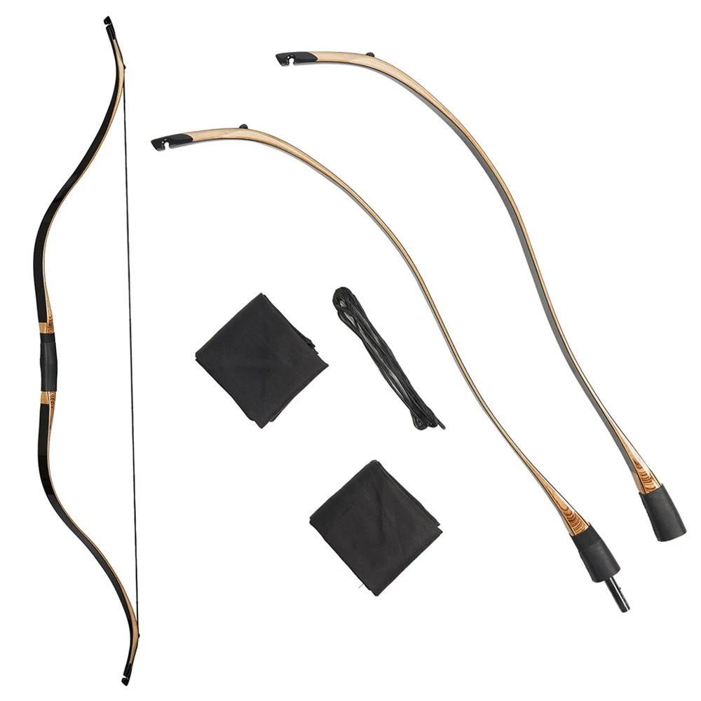 традиционный лук для стрельбы из лука Весом 20-50 фунтов, длинный Лук из клена и бамбука или аксессуары для охоты на открытом воздухе0