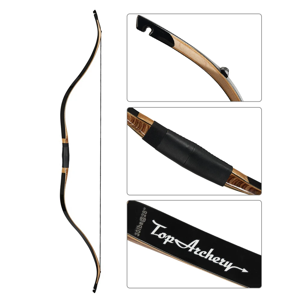 традиционный лук для стрельбы из лука Весом 20-50 фунтов, длинный Лук из клена и бамбука или аксессуары для охоты на открытом воздухе3